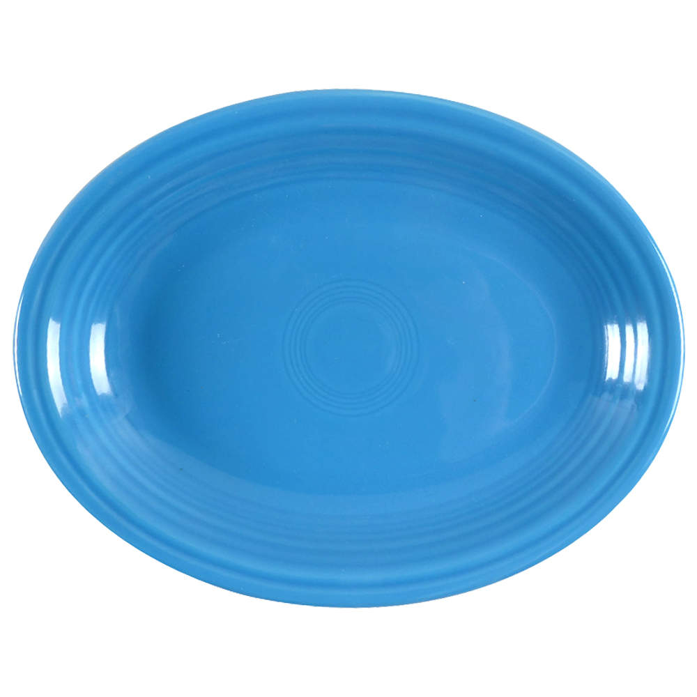 Fiesta Peacock (Intro 2005) 11" Oval Serving Platter by Homer Laughlin -1
