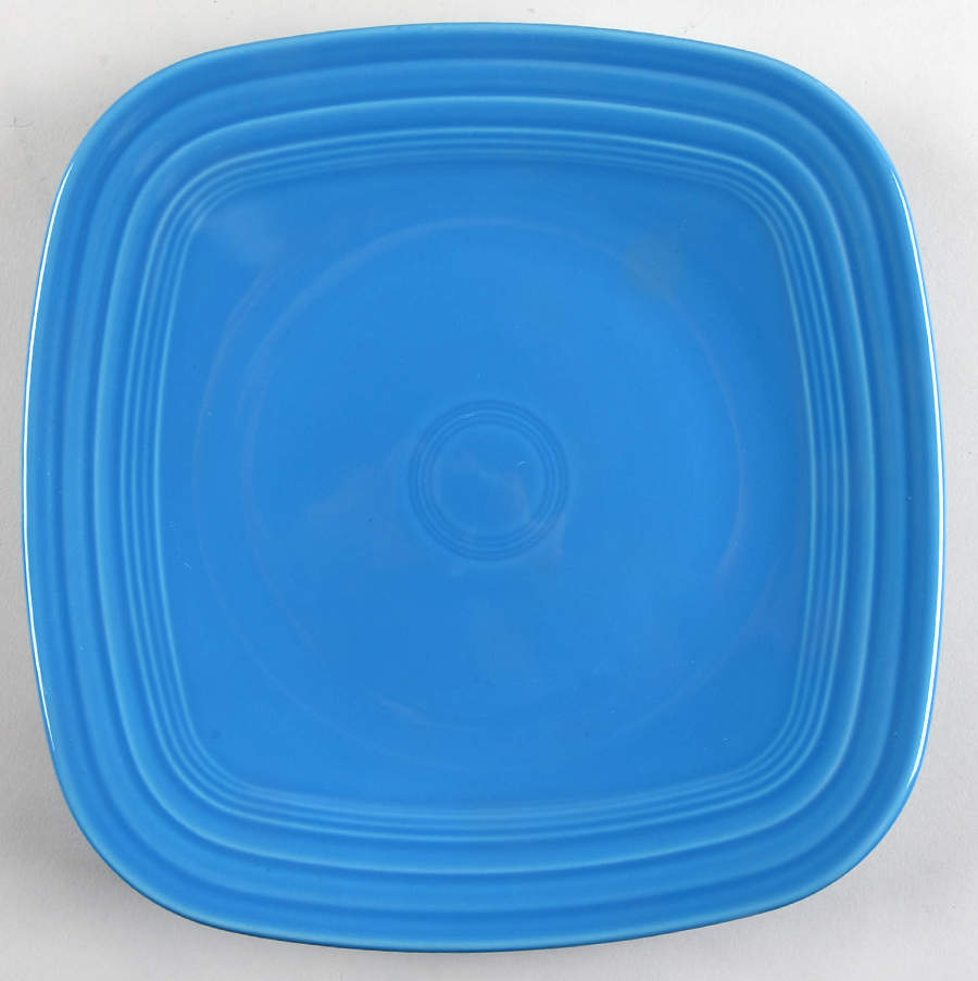 Fiesta Peacock (Intro 2005) Square Dinner Plate by Homer Laughlin -1
