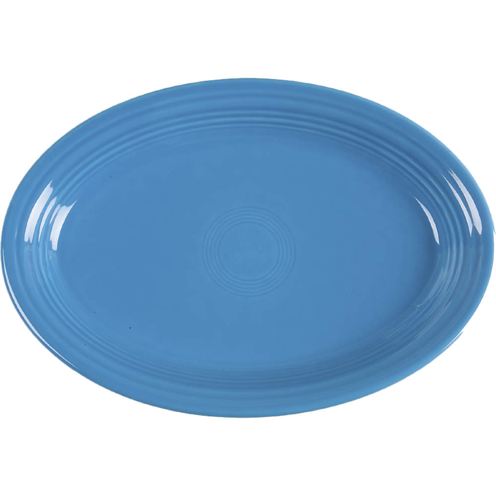 Fiesta Peacock (Intro 2005) 13" Oval Serving Platter by Homer Laughlin -1