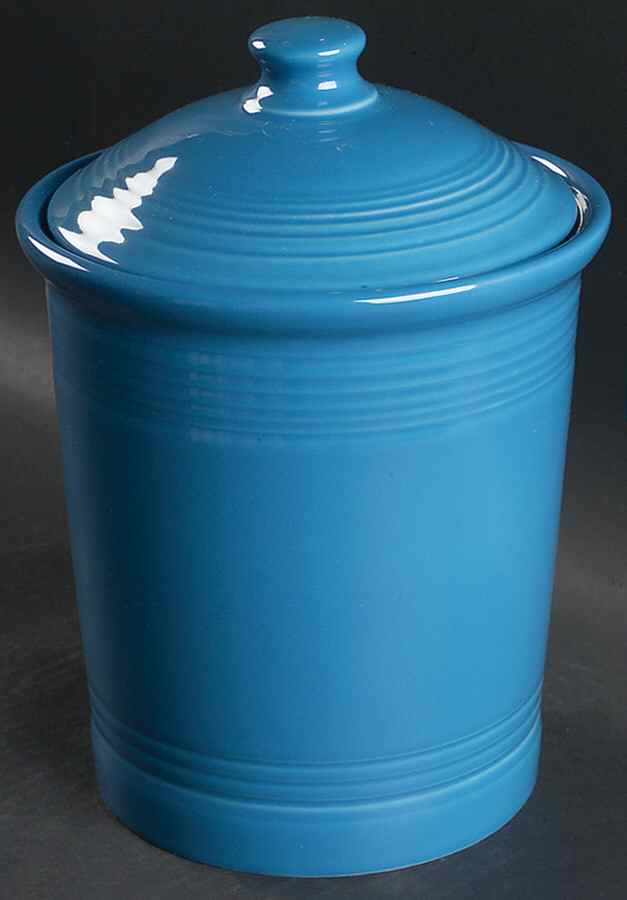 Fiesta Peacock (Intro 2005) Large Canister & Lid by Homer Laughlin -1