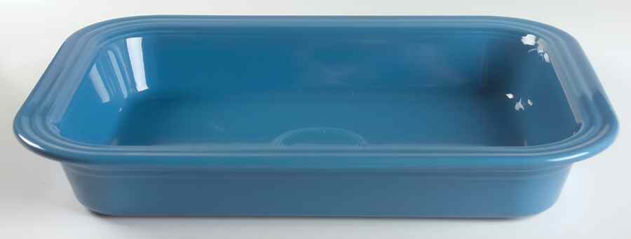 Fiesta Peacock (Intro 2005) 14" Rectangular Baker by Homer Laughlin -1