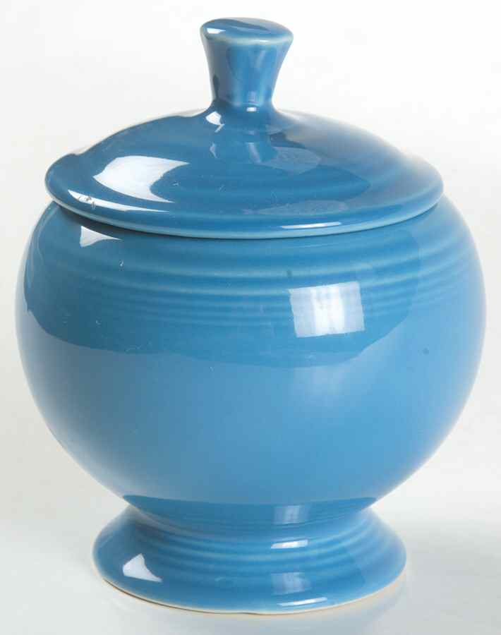 Fiesta Peacock (Intro 2005) Individual Sugar Bowl & Lid by Homer Laughlin -1