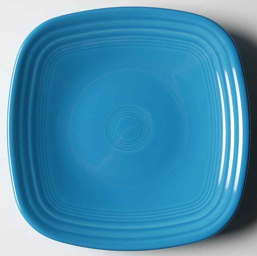 Fiesta Peacock (Intro 2005) Square Salad Plate by Homer Laughlin -1