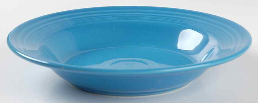 Fiesta Peacock (Intro 2005) Large Rim Soup Bowl by Homer Laughlin -1