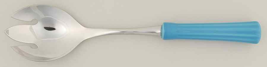 Fiesta Peacock (Intro 2005) Slotted Serving Spoon with Stainless Bowl by Homer Laughlin -1
