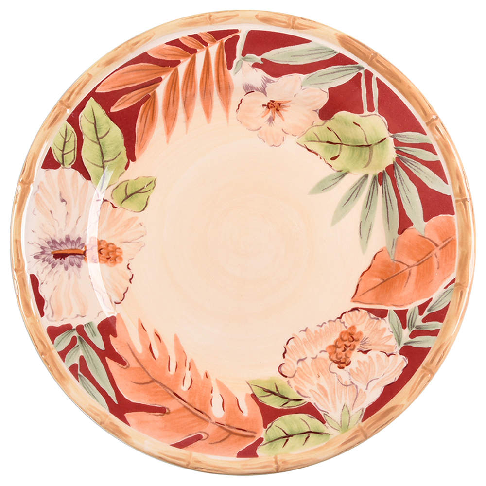 Hibiscus Dinner Plate by Home Trends-1