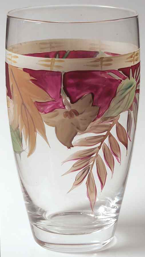 Hibiscus 20 Oz Glassware Tumbler by Home Trends-1
