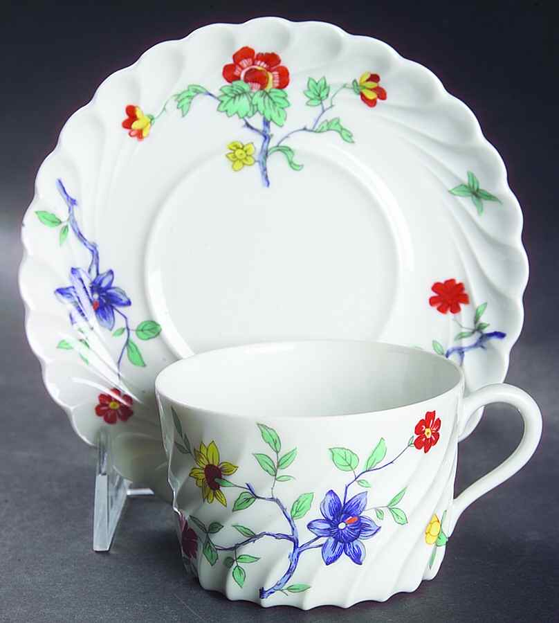 H3142 Flat Cup & Saucer Set by Haviland-1