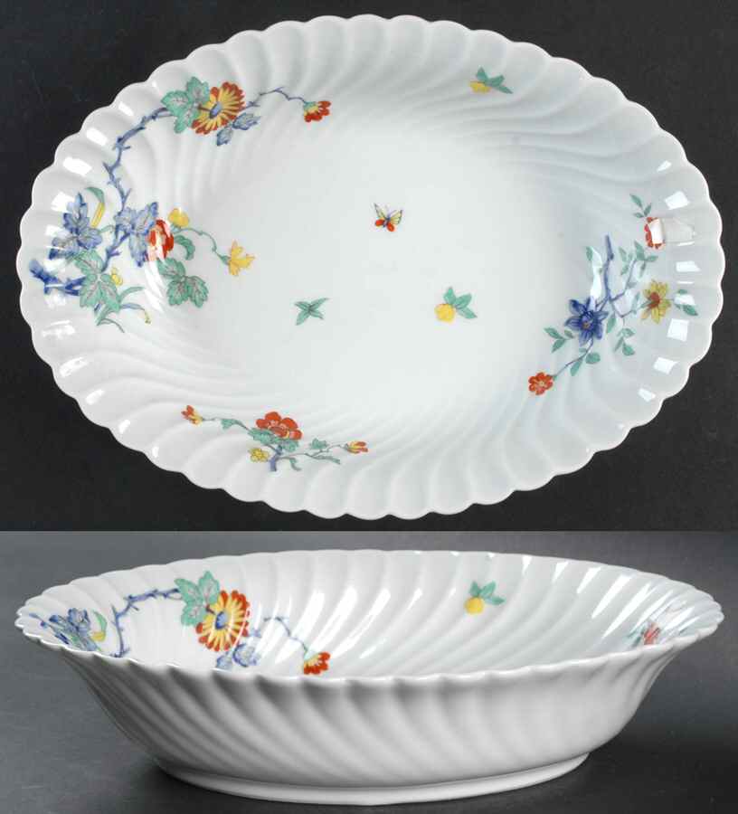 H3142 10" Oval Vegetable Bowl by Haviland-1