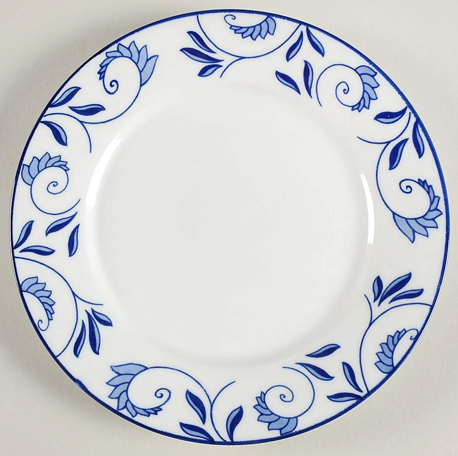 Blue and White Salad Plate by Home-1