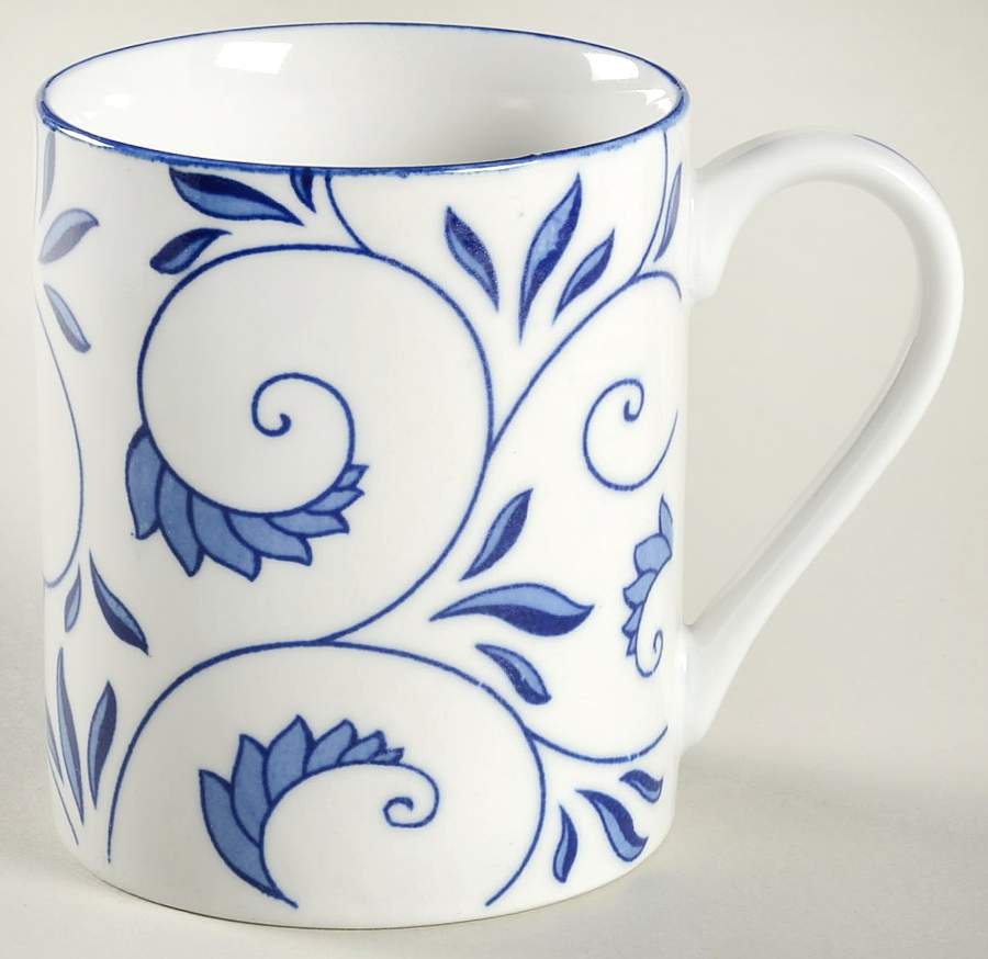Blue and White Mug by Home-1