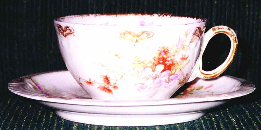H3164 Flat Cup & Saucer Set by Haviland-1