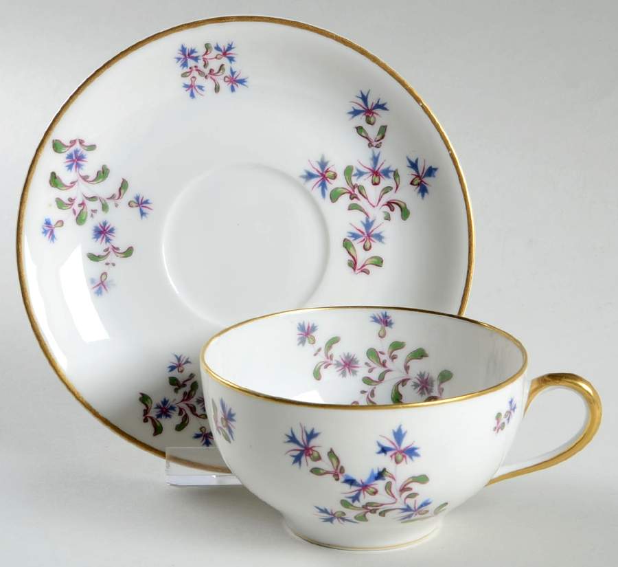 Schleiger 477-4 Flat Cup & Saucer Set by Haviland-1