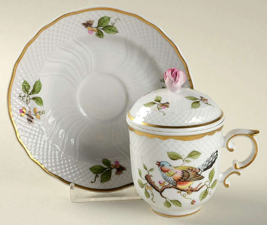 744 3-Piece Pot de Creme with Underplate by Hollohaza-1