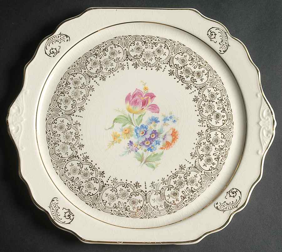 HAR132 Square Handled Cake Plate by Harker-1