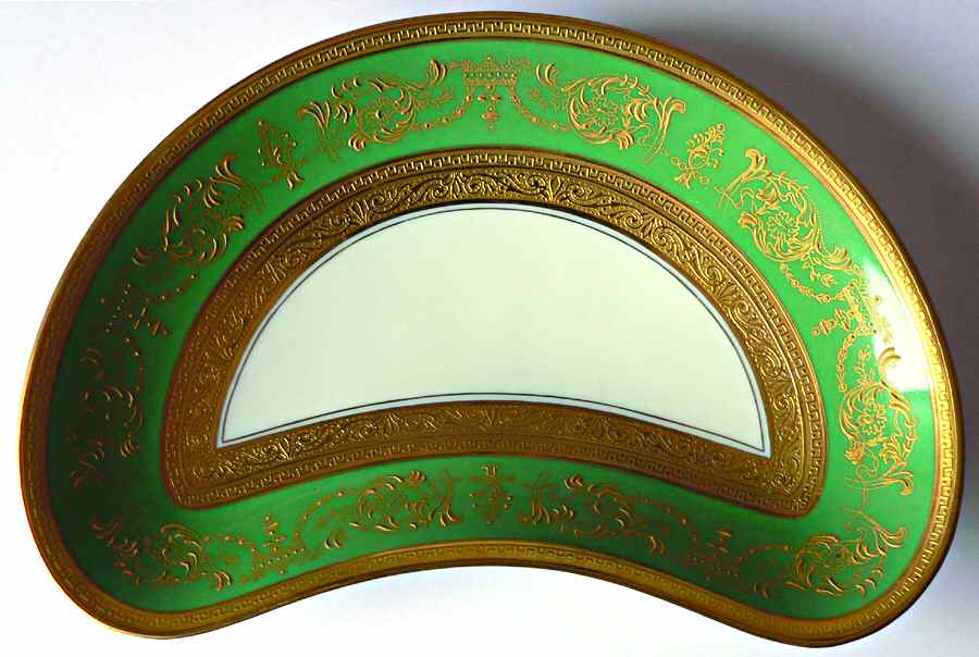 Imperator Green Crescent Salad Plate by Haviland-1