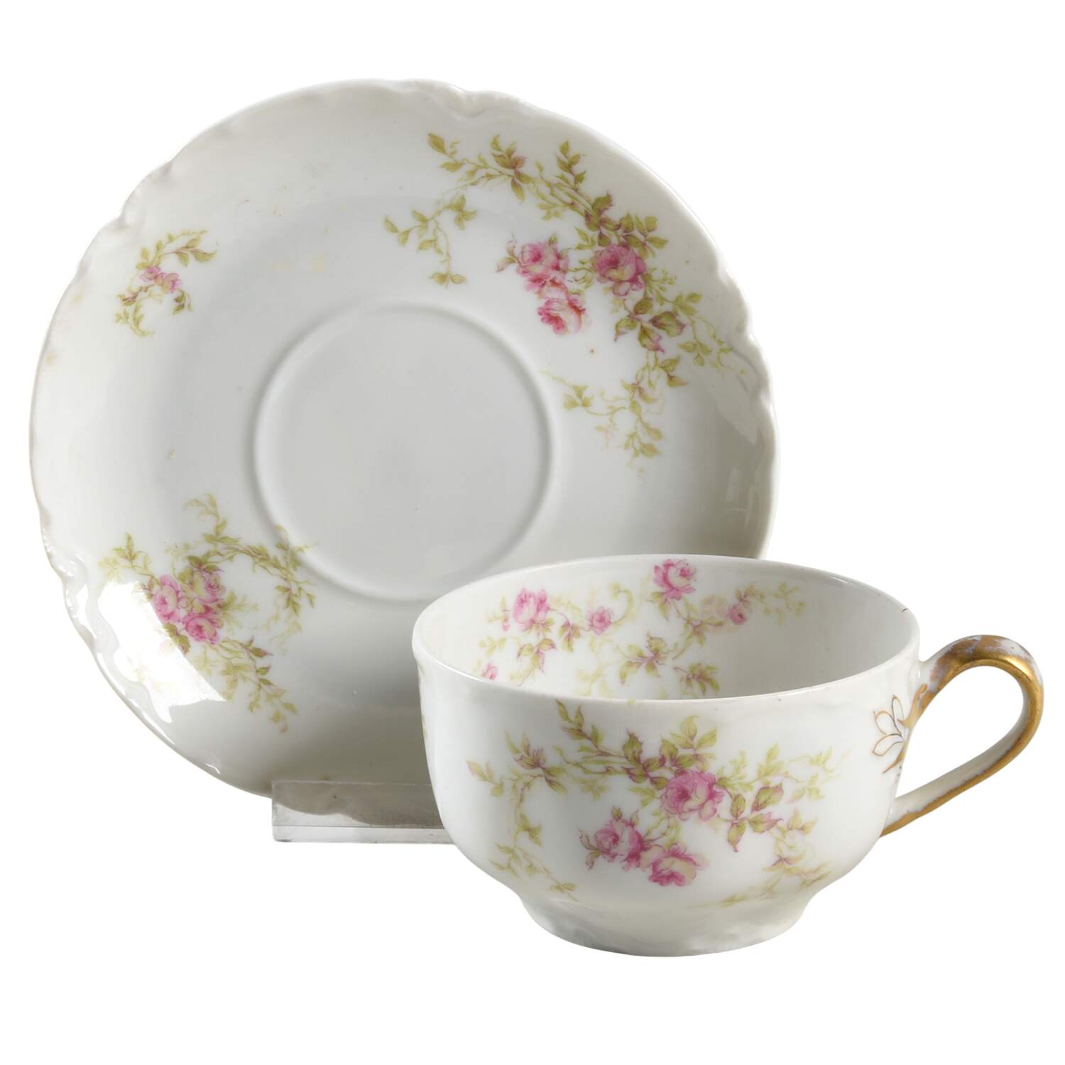 H3211 Flat Cup & Saucer Set by Haviland-1