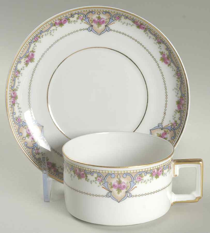 70366 White Flat Cup & Saucer Set by Heinrich - H&C-1