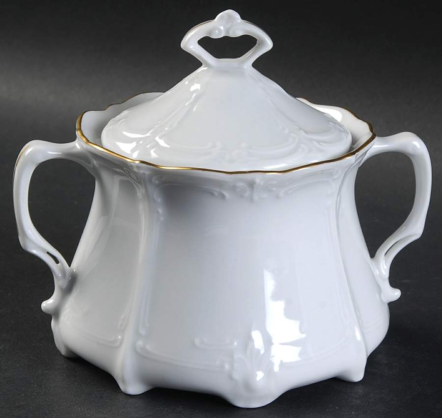 Baroness (Duchess) Gold Sugar Bowl & Lid by Hutschenreuther-1