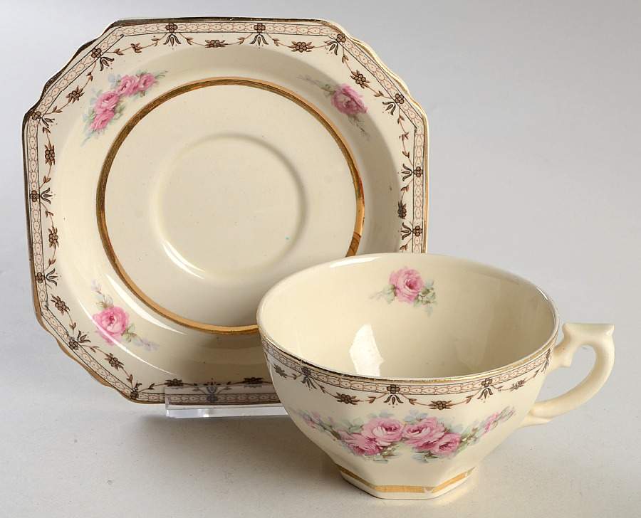 Coronation Flat Cup & Saucer Set by Thomas Hughes & Sons-1