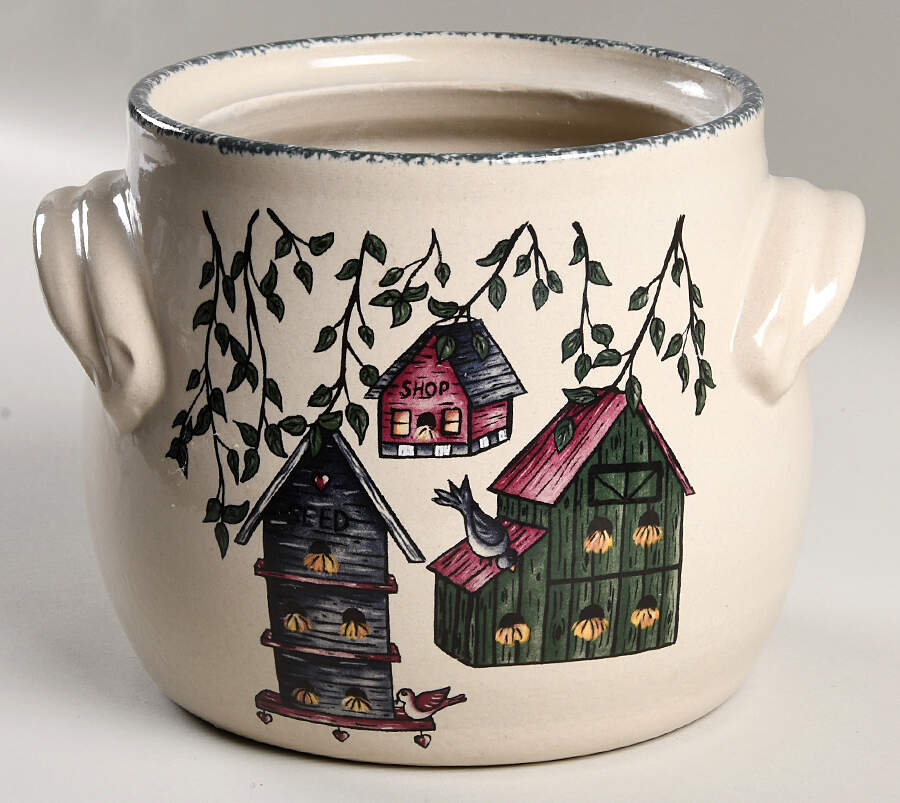 Birdhouse Bean Pot No Lid by Home & Garden Party-1