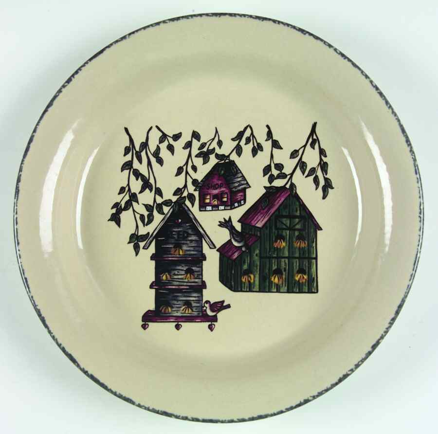 Birdhouse Dinner Plate by Home & Garden Party-1