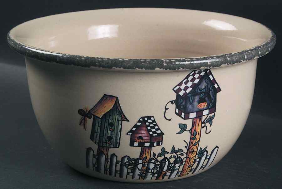 Birdhouse 10" Mixing Bowl by Home & Garden Party-1