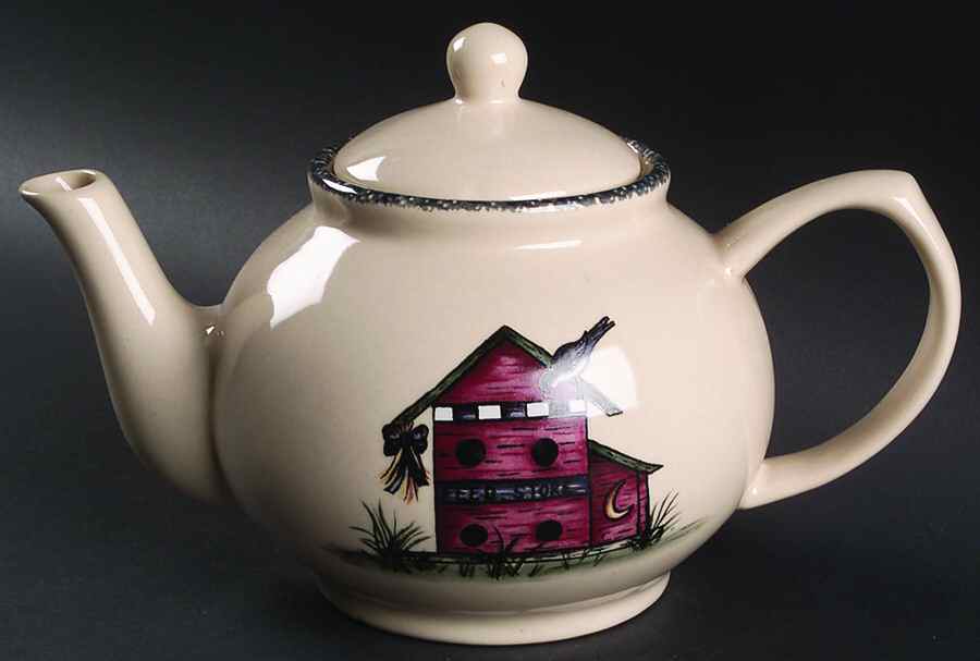 Birdhouse Teapot & Lid by Home & Garden Party-1
