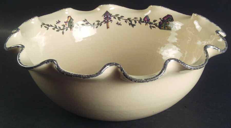 Birdhouse 12" Large Salad Serving Bowl by Home & Garden Party-1