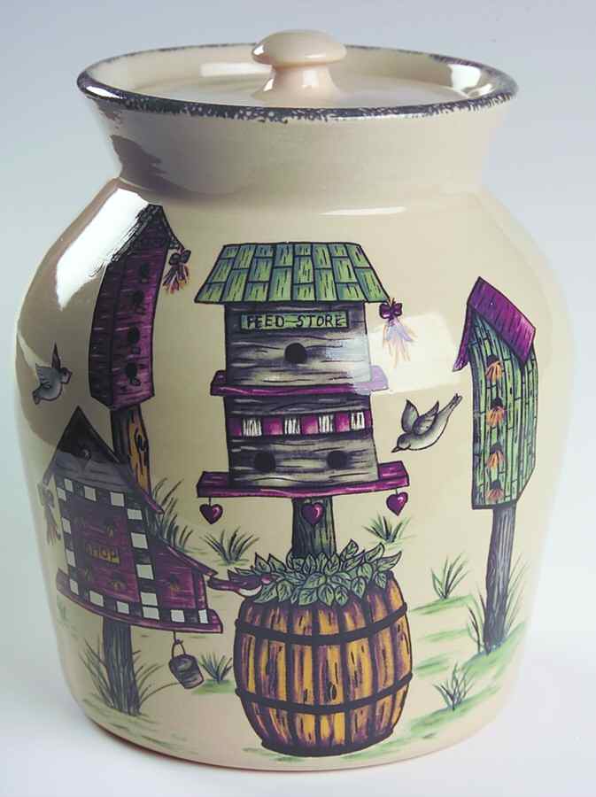 Birdhouse Extra Large Canister & Lid by Home & Garden Party-1