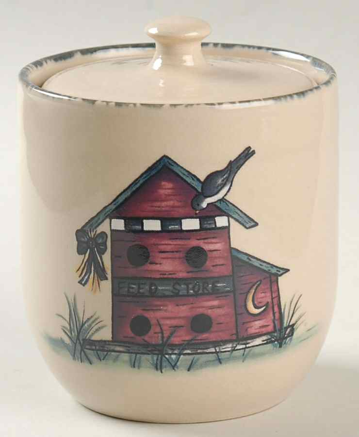 Birdhouse 4" Storage Jar & Lid by Home & Garden Party-1