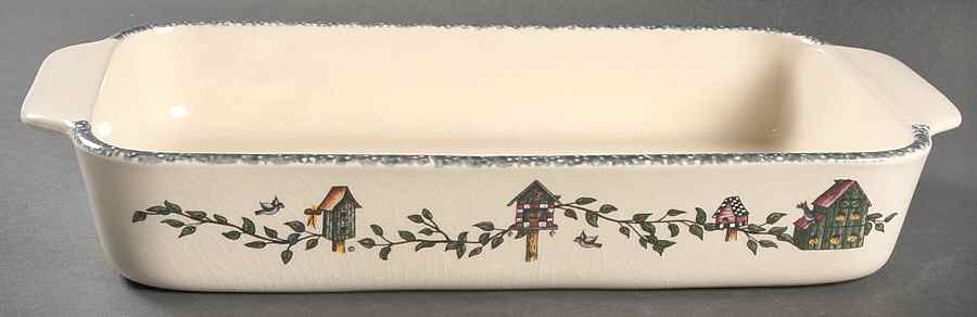 Birdhouse 11" Rectangular Baker by Home & Garden Party-1