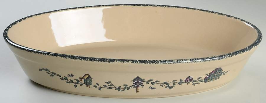 Birdhouse 14" Oval Baker by Home & Garden Party-1