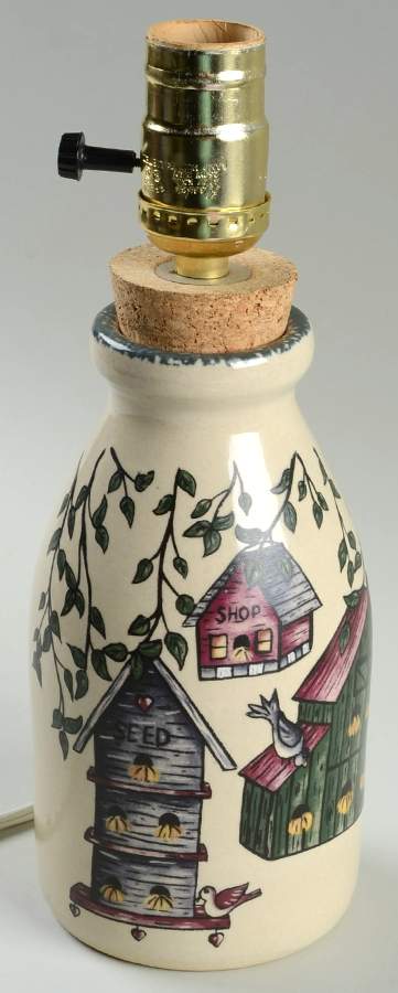 Birdhouse Electric Lamp No Shade by Home & Garden Party-1