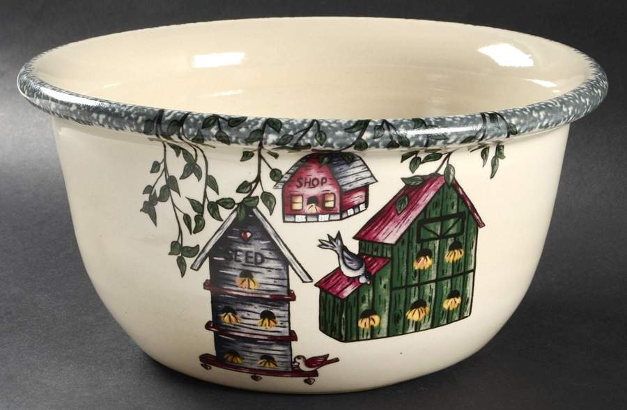 Birdhouse 9" Mixing Bowl by Home & Garden Party-1