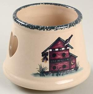 Birdhouse Ceramic Shade for Glass Candle Jar by Home & Garden Party-1