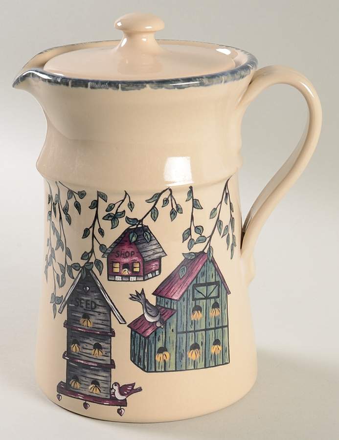 Birdhouse 48 Oz Pitcher with Lid by Home & Garden Party-1