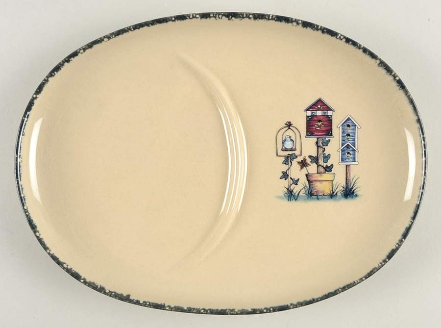 Birdhouse Oval Snack Tray by Home & Garden Party-1