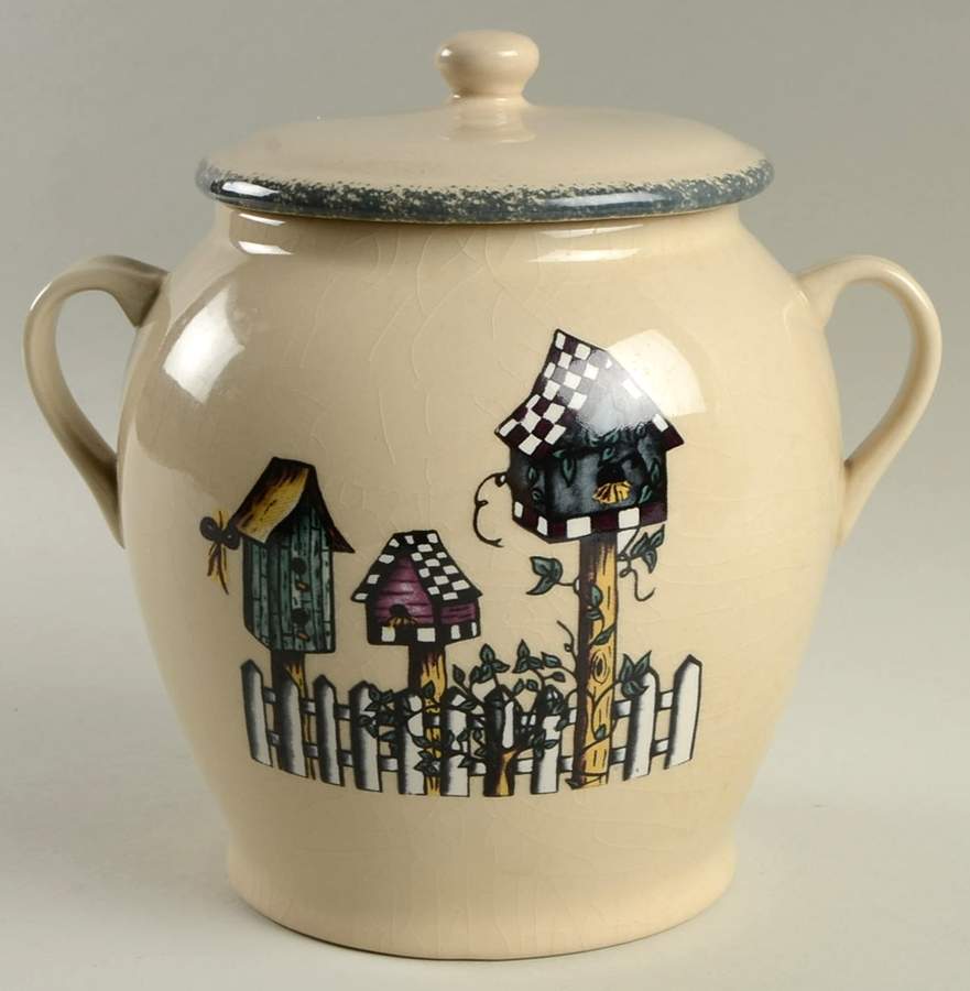 Birdhouse Small Canister & Lid by Home & Garden Party-1