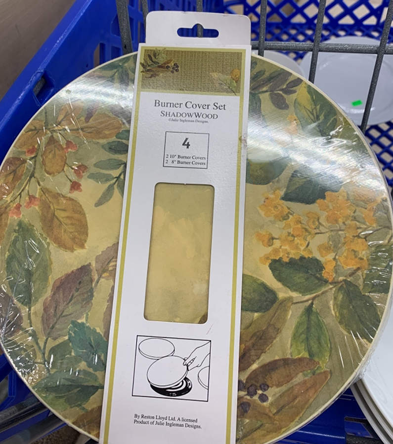 Shadowwood (Set/4) Tin Stove Covers-2 8" & 2 10" Round Covers by Home Trends-1