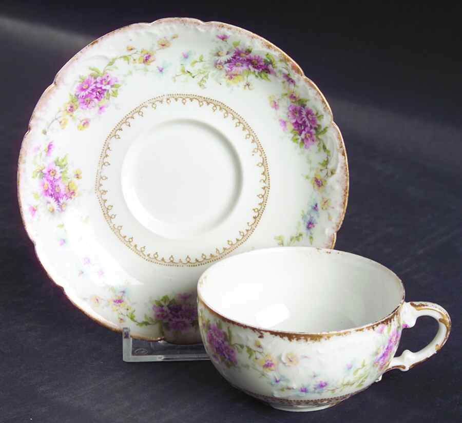 Schleiger 1058-3 Flat Demitasse Cup & Saucer Set by Haviland-1