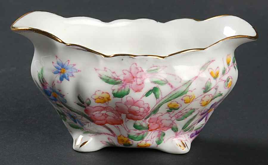 Bridal Rose (Gold Trim) Mini Open Sugar Bowl by Hammersley-1