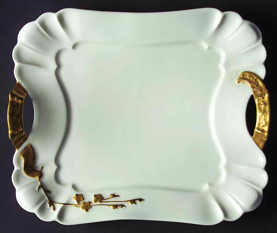 Schleiger 10-1 Square Handled Cake Plate by Haviland-1