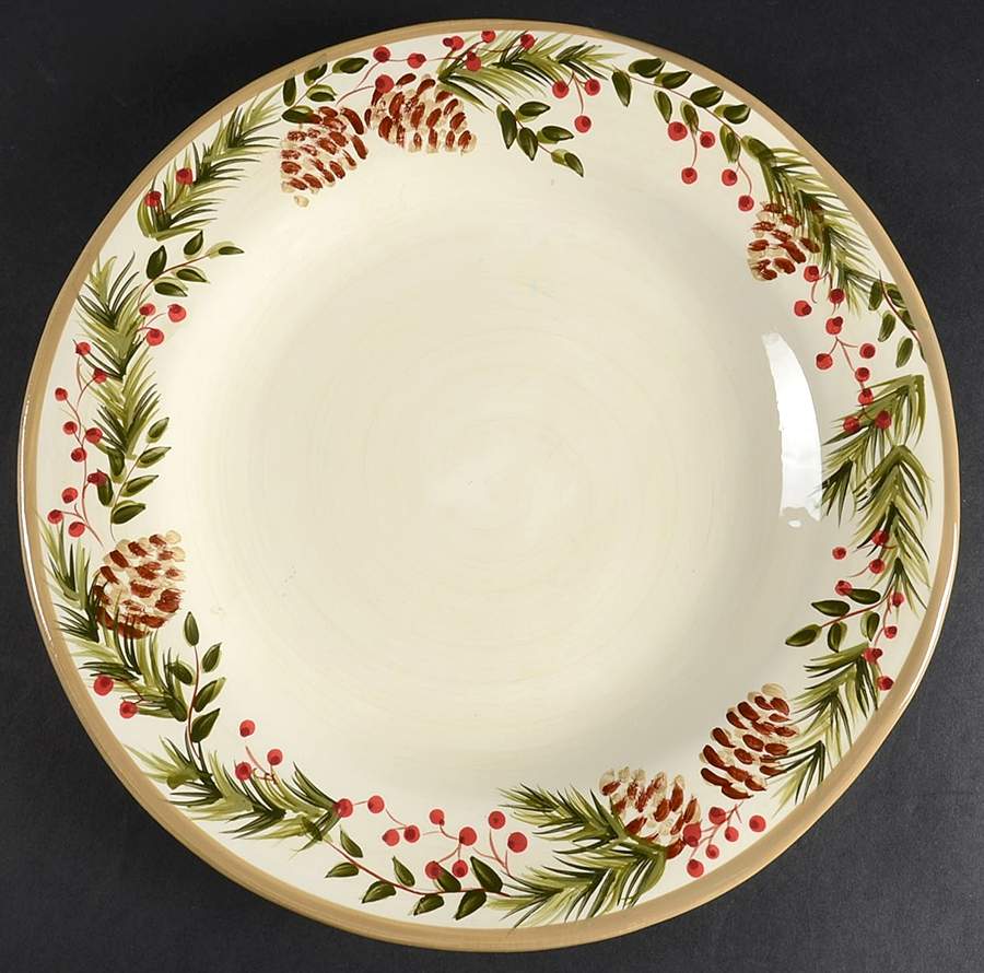 Pine & Berries 13" Chop Plate (Round Platter) by Home-1