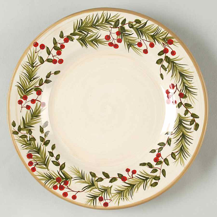 Pine & Berries Salad Plate by Home-1