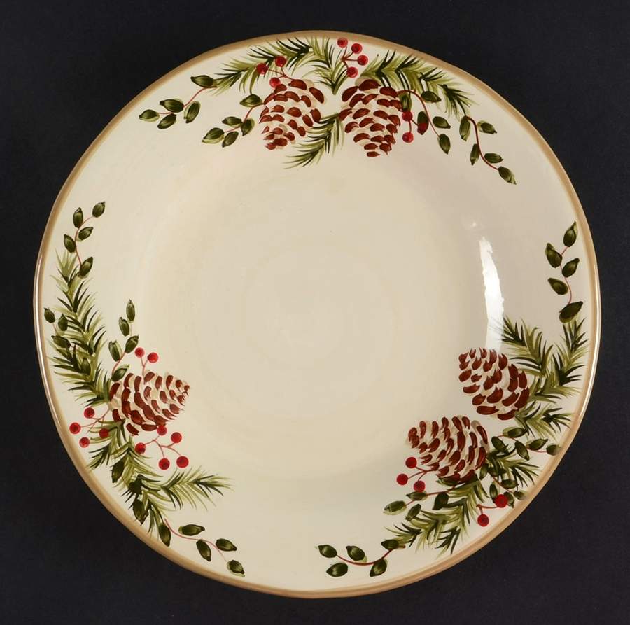 Pine & Berries Dinner Plate by Home-1