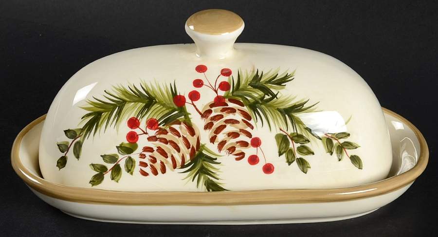 Pine & Berries 1/4 Lb Covered Butter by Home-1
