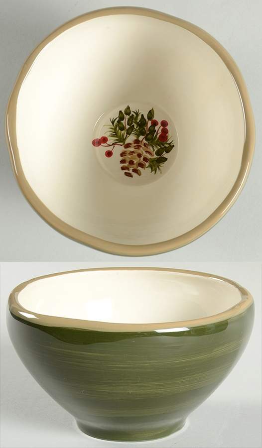 Pine & Berries Coupe Cereal Bowl by Home-1