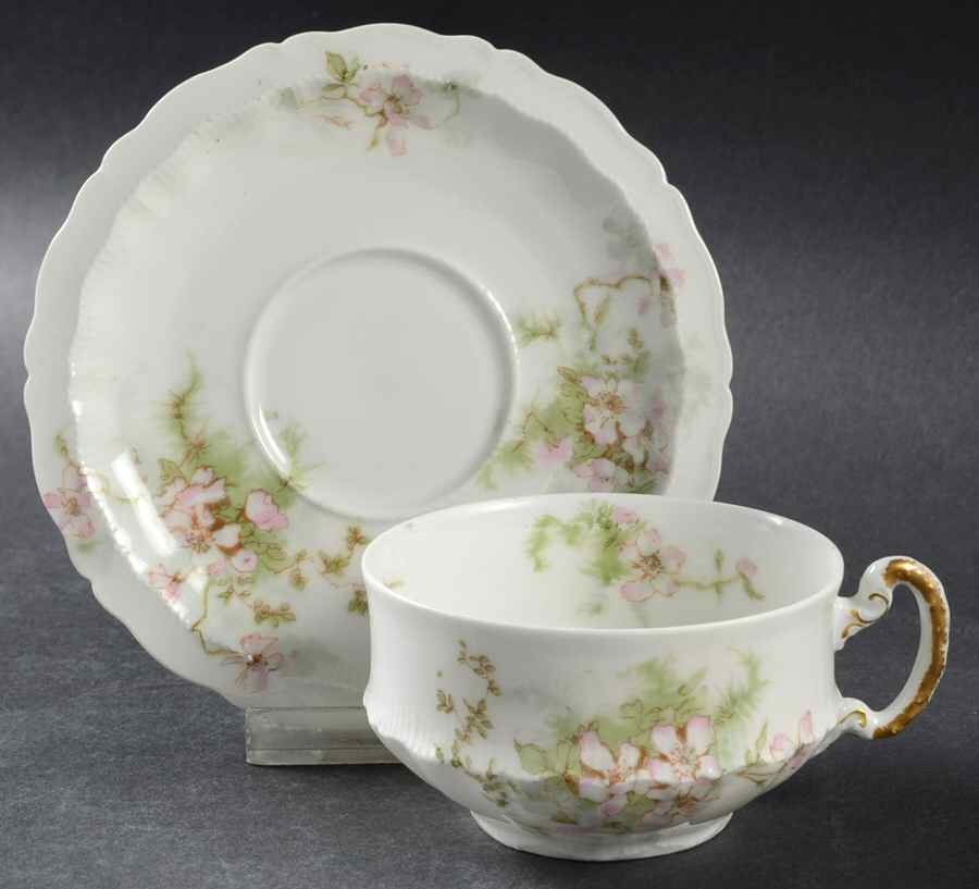 Schleiger 146k Flat Cup & Saucer Set by Haviland-1