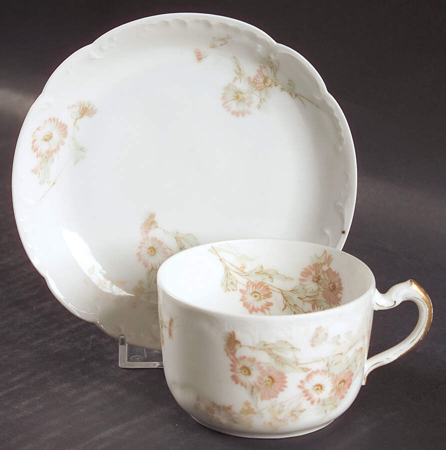 Schleiger 237-4 Flat Cup & Saucer Set by Haviland-1